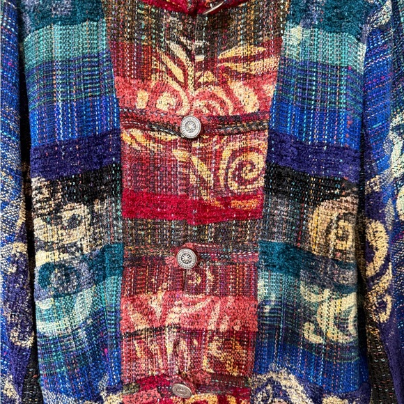 Boho Multicolor Patchwork Utility Jacket - Picture 6 of 12